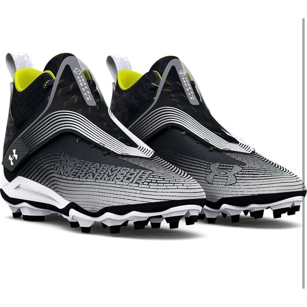 Under Armour Men’s 9.5 Soccer Cleats Highlight Hammer MC Black EUC